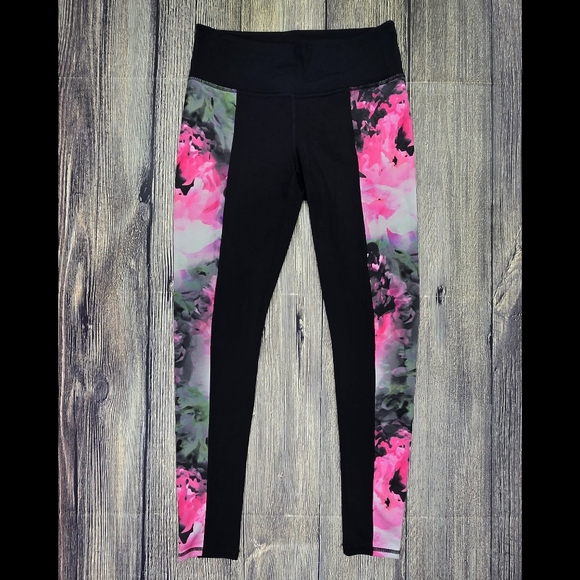 Athleta Chaturanga High Rise Pink Floral Legging - Picture 2 of 11